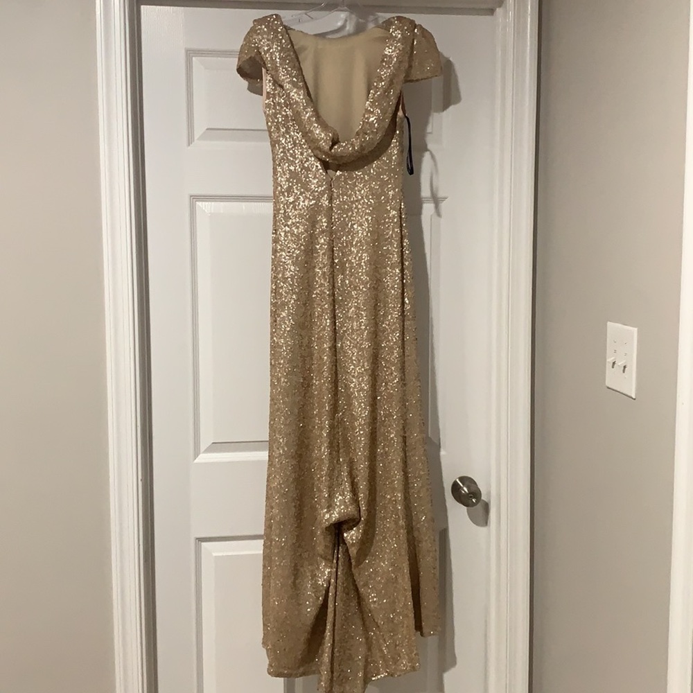 Gold Sequence Gown - image 3